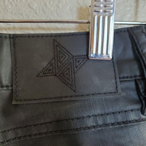 BCBG Generation Womens Pants Black 29 Jeans Skinny High Waisted Coated - Picture 5 of 9